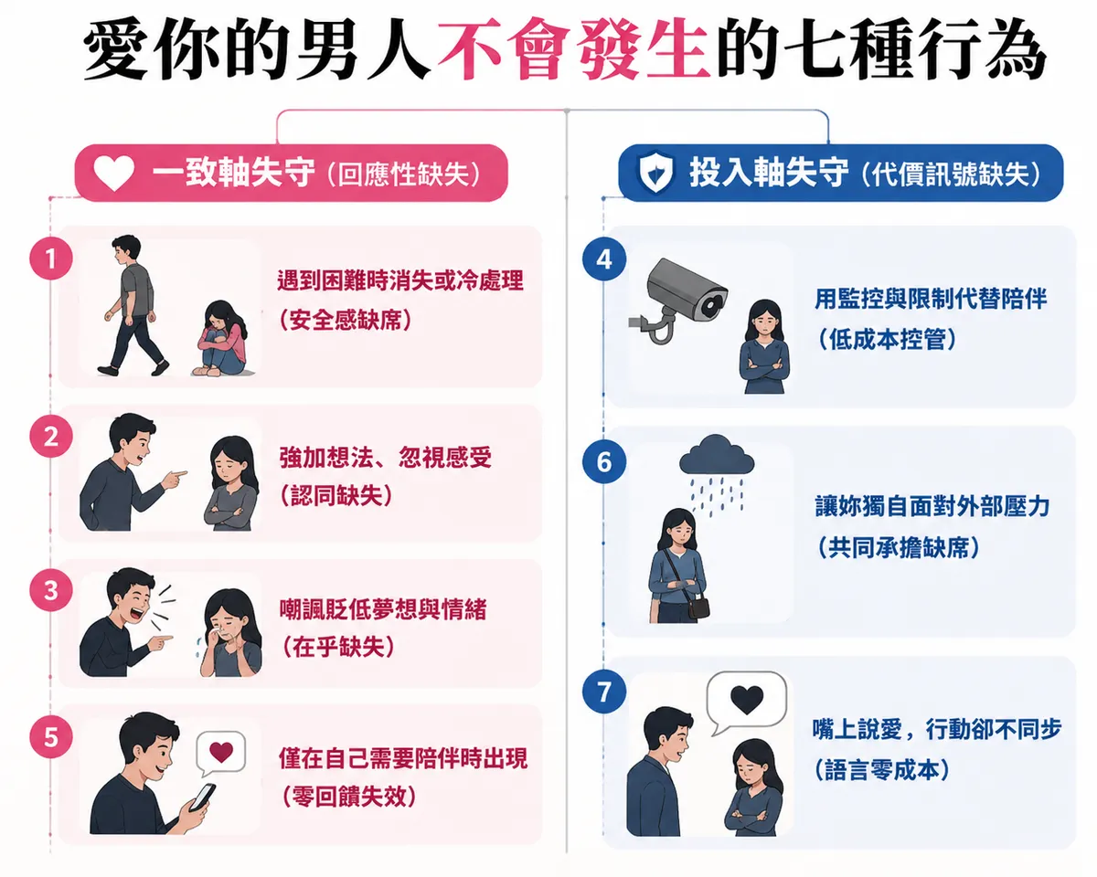 愛你的男人不會做的七件事