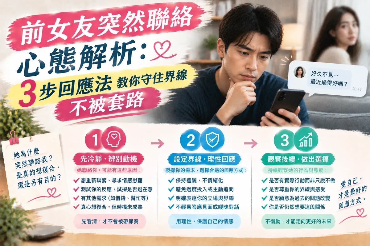 【前女友突然聯絡心態解析】
